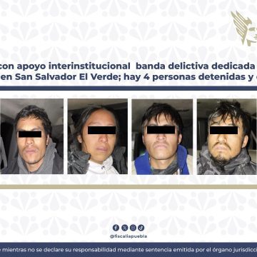 Caen 4 integrantes de banda criminal en San Salvador El Verde; utilizaban “casa de seguridad”