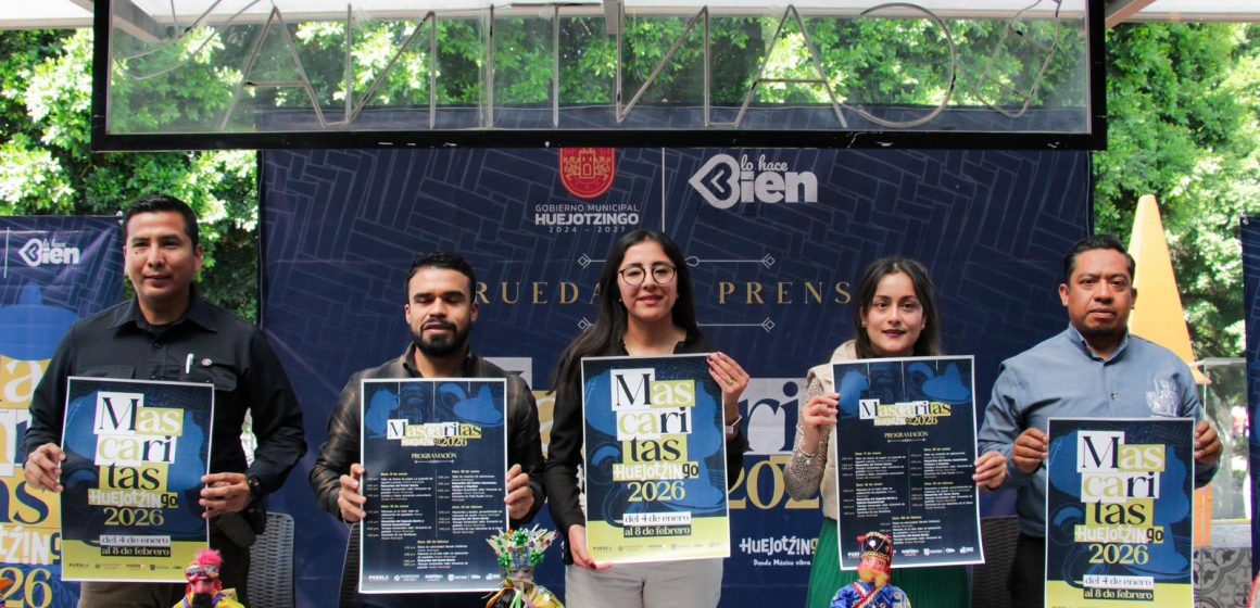 Impulsan turismo y cultura con las “Mascaritas 2026” en Huejotzingo