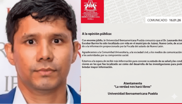 IBERO Puebla confirma: el Dr. Leonardo Escobar Barrios ha sido localizado con vida