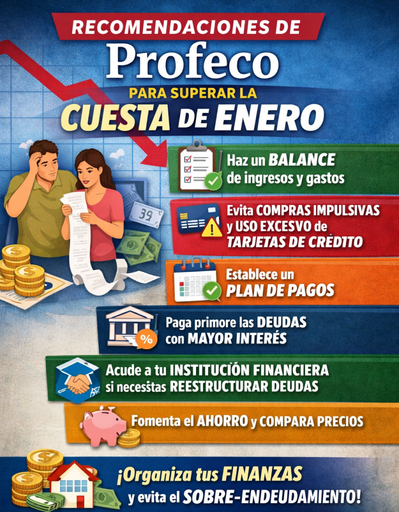 Profeco emite recomendaciones para enfrentar la cuesta de enero y evitar el sobreendeudamiento 1 profeco