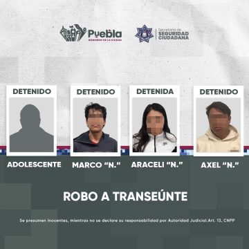 Desarticulan a banda dedicada al robo a transeúnte en Bosques de San Sebastián; hay cuatro detenidos