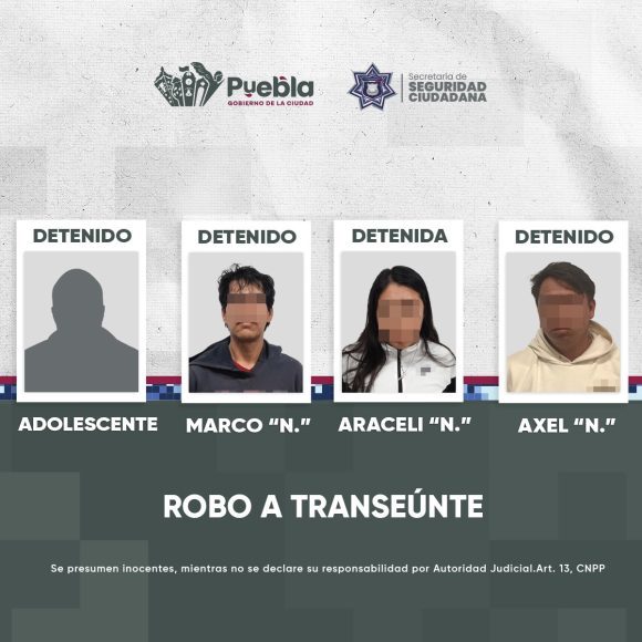 Desarticulan a banda dedicada al robo a transeúnte en Bosques de San Sebastián; hay cuatro detenidos