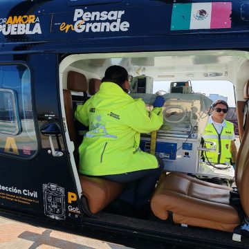 Traslado Aéreo: Recién Nacido Llega Estable al Hospital de la Niñez Poblana desde Oaxaca