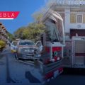 Bomberos sofocan incendio en casona del Centro Histórico de Puebla; investigan causas