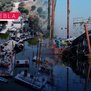 Cae grúa en construcción del puente de La Panga; no hay heridos ni daños estructurales