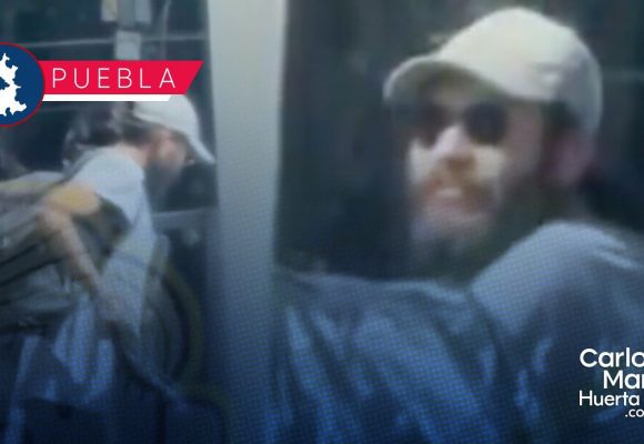 Captan en video robo de estructuras metálicas en el bulevar Hermanos Serdán a plena luz del día