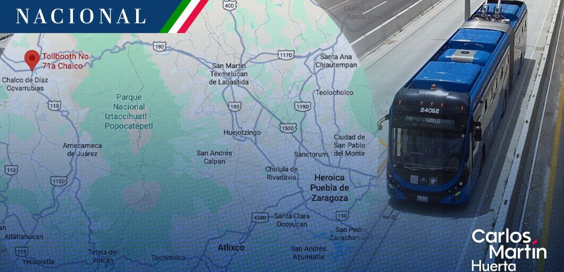 Habrá cierre en la autopista México-Puebla por obras del Trolebús