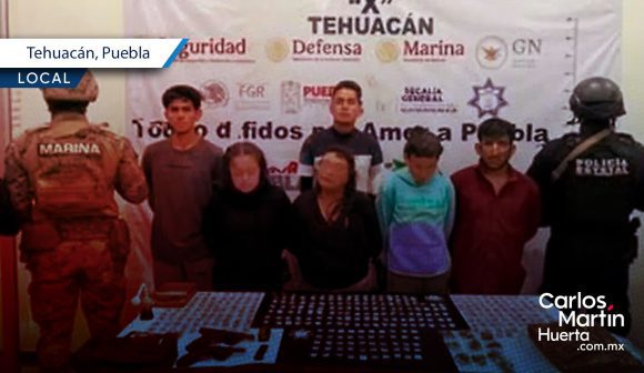 Decomisan más de 350 envoltorios de droga en Tehuacán; hay cuatro detenidos