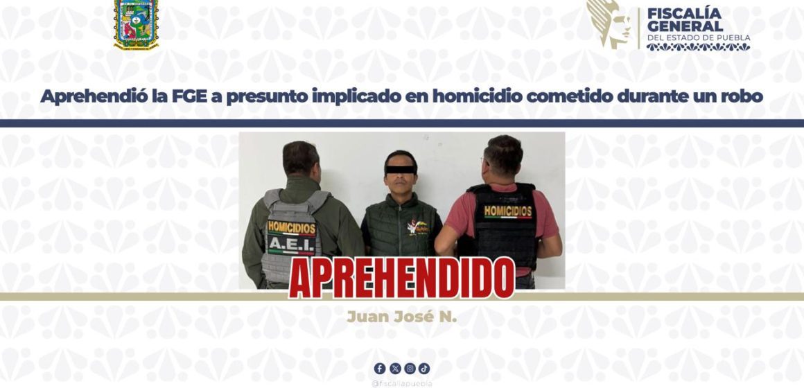 Detienen a tercer implicado en homicidio y robo en Campestre Mayorazgo