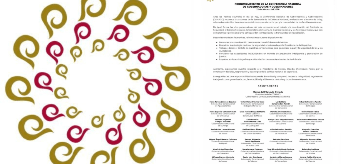 CONAGO respalda acciones de seguridad federal y reafirma coordinación con el Gobierno de México