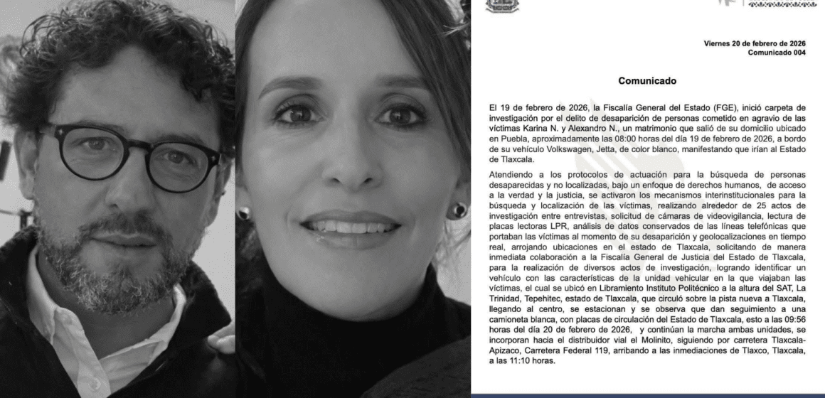 Hallan sin vida a matrimonio del Instituto Oriente en Tlaxcala: FGE Puebla lo confirma