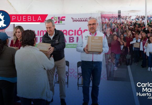 Entrega Puebla capital más de 9 mil despensas en la Laguna de Chapulco Entrega Puebla capital más de 9 mil despensas en la Laguna de Chapulco