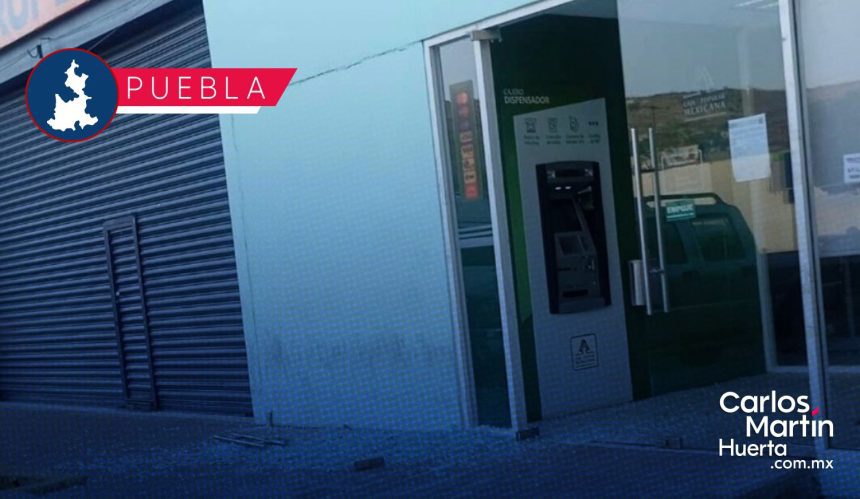 Frustran robo a cajero de Caja Popular Mexicana en Izúcar; delincuentes dañaron la sucursal