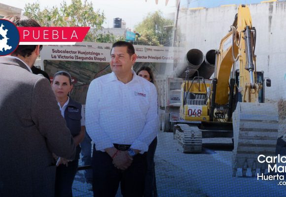 Gobierno estatal mejora calidad del agua con obra de saneamiento del Atoyac
