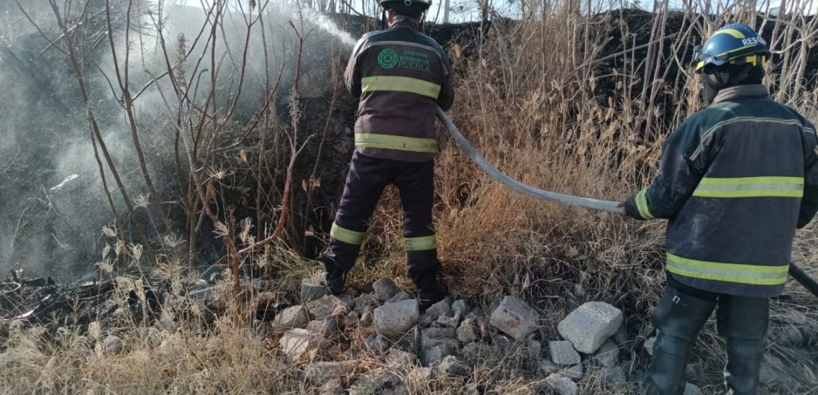 HB4dsSvXUAAfkDa Sofocan incendio de pastizal en Los Héroes Segunda Sección