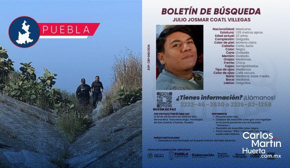 Identifican cuerpo hallado en Periférico Ecológico; se trata de Julio Josmar de 22 años, desaparecido en diciembre