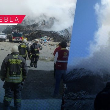 Controlado al 70% el incendio en el relleno sanitario de San José Chiapa