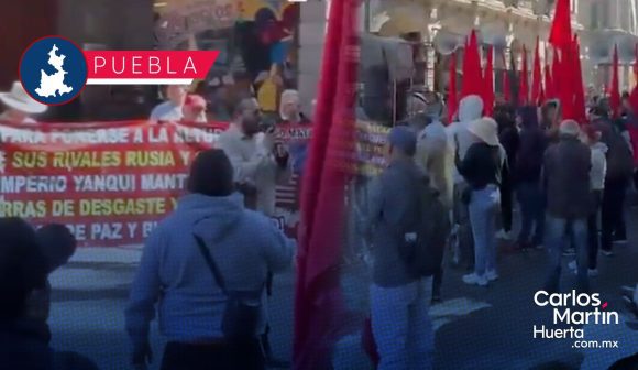La 28 de Octubre se manifiesta en Puebla y muestra apoyo a Venezuela, Cuba y Palestina