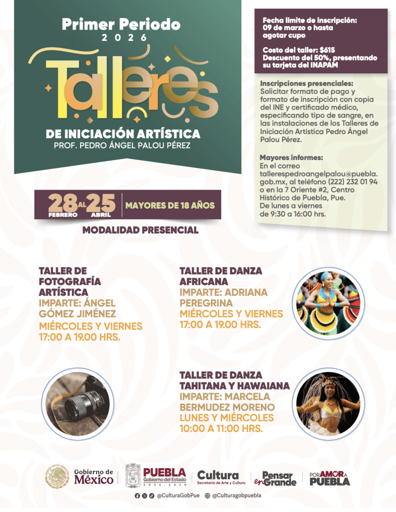 La Secretaria de Cultura convoca a los Talleres de Iniciacion Artistica Primavera 2026 3