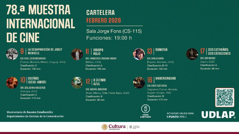 Llega a Puebla la 78a Muestra Internacional de Cine 3