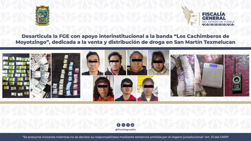 Cae la banda “Los Cachimberos de Moyotzingo” en Texmelucan