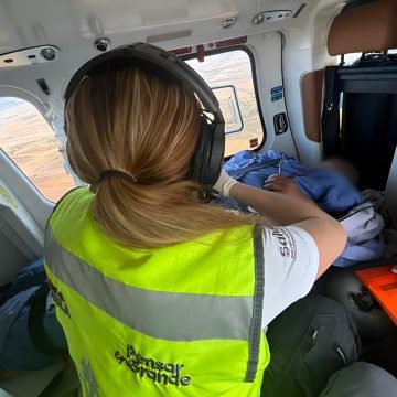 Mujer lesionada en explosión es trasladada vía aérea desde Huauchinango
