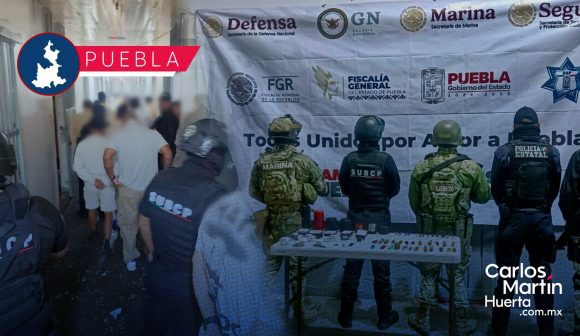 Realizan operativo en el penal de Cholula; hallan armas blancas y artículos prohibidos