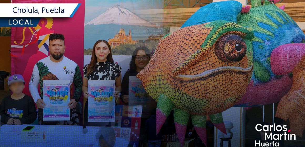 Presenta Secretaría de Desarrollo Turístico Festival Volarte Cartoons en Cholula