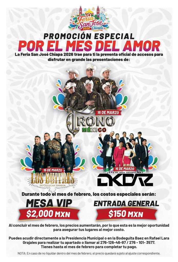 Presentan la Feria de San José Chiapa 2026 1 Presentan la Feria de San José Chiapa 2026