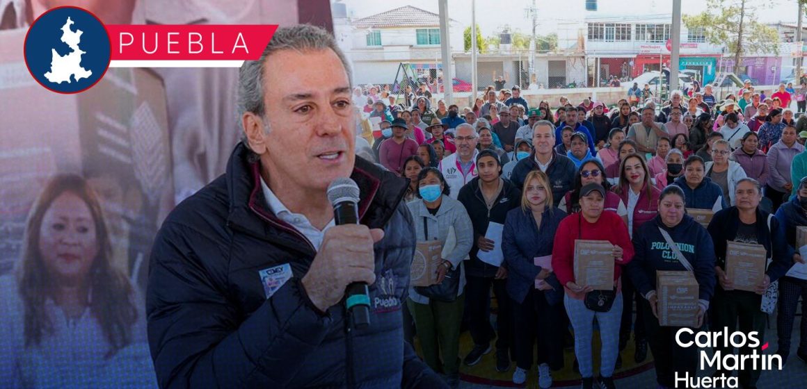 Puebla capital entrega más de 2 mil 600 despensas del programa “Alimentación Imparable” en San Baltazar Tetela