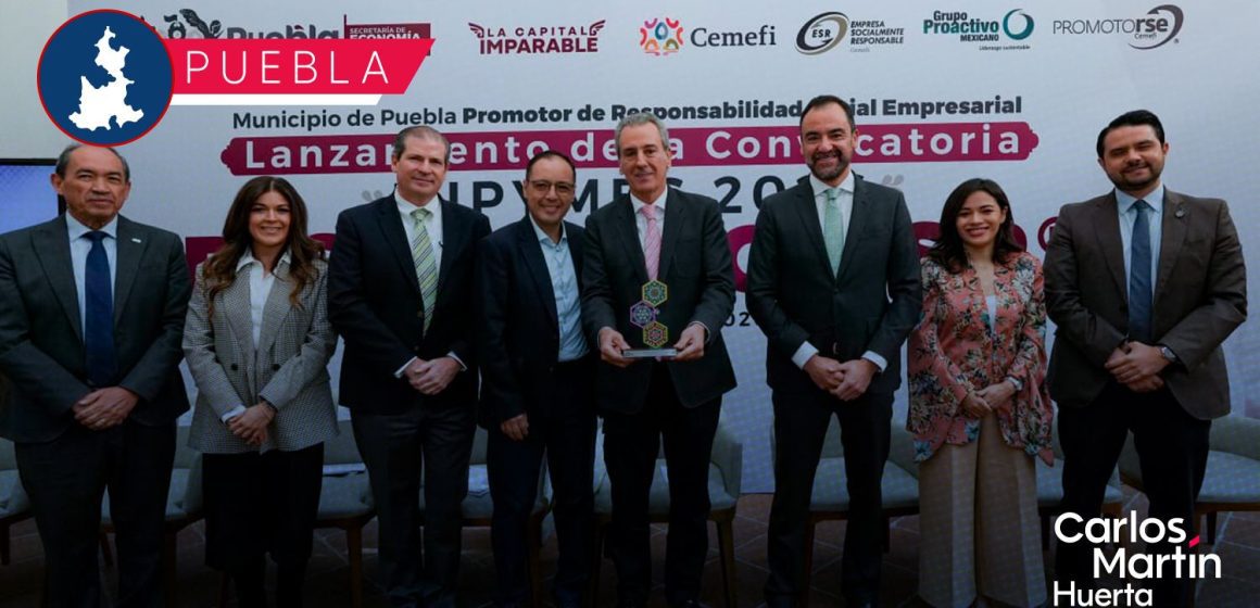 Puebla capital recibe distintivo como “Entidad Promotora de Responsabilidad Social Empresarial” Puebla capital recibe distintivo como “Entidad Promotora de Responsabilidad Social Empresarial”