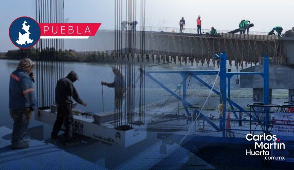 Puente vehicular de La Panga al 75% de avance; descartan retrasos tras incidente con grúa