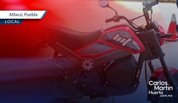 Recuperan motocicleta robada tras operativo en Atlixco