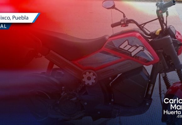 Recuperan motocicleta robada tras operativo en Atlixco