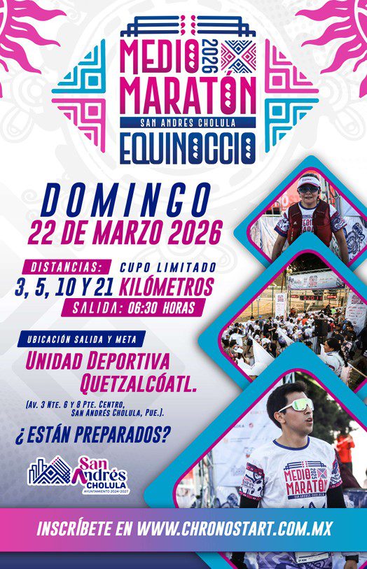 San Andres Cholula presenta el Medio Maraton Equinoccio 2026 3