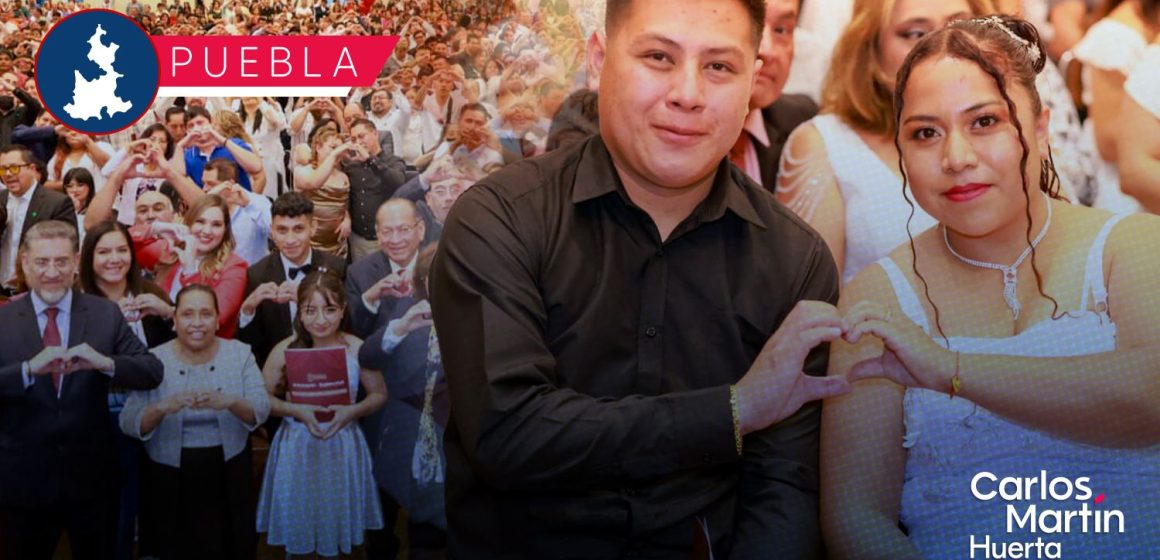 Se casan de forma gratuita más de 1,700 parejas en Puebla