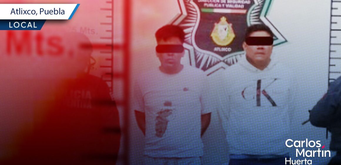 Tras persecución, detienen a dos sujetos por violento robo a negocio en Atlixco