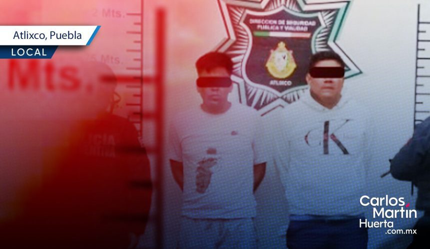 Tras persecución, detienen a dos sujetos por violento robo a negocio en Atlixco