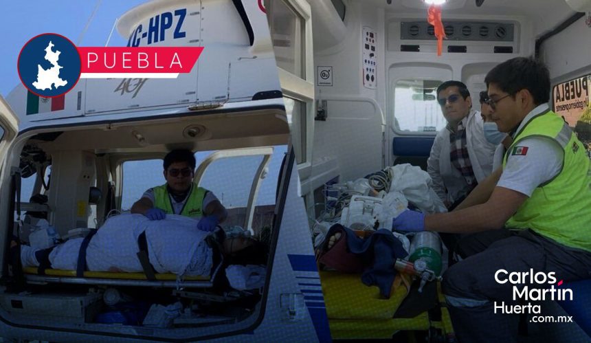 Traslado aéreo con ambulancia SUMA permite atención inmediata a embarazada