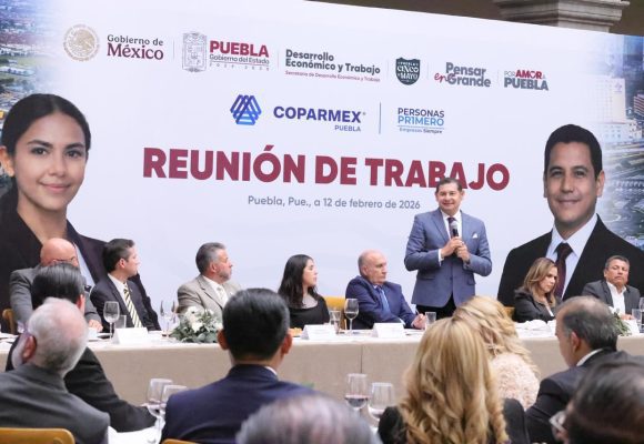Cierran filas gobierno de Puebla y Coparmex para impulsar inversiones y desarrollo económico