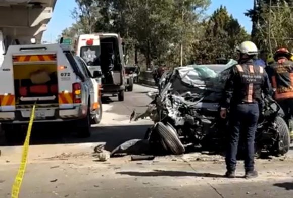 Muere conductor tras brutal choque en la autopista México-Puebla, a la altura de San Jerónimo Caleras