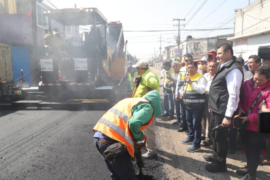 Pavimentación integral en la 7 Norte y 80 Poniente transforma movilidad en Puebla