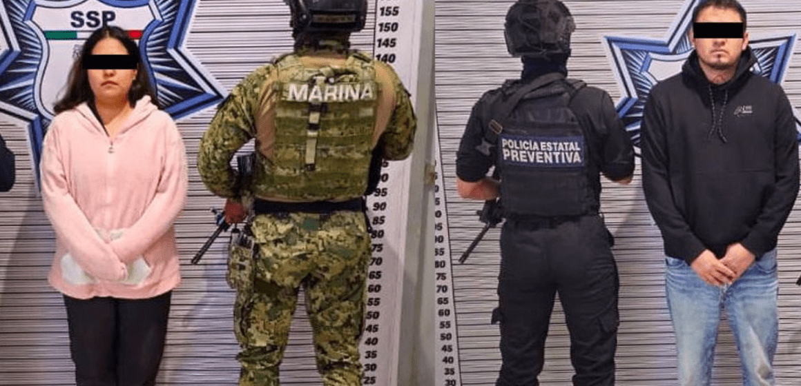 Pareja dedicada al cobro de piso y amenazas es detenida en Lomas de Angelópolis