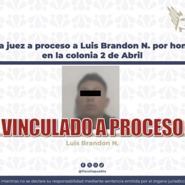 Vincula juez a proceso a Luis Brandon N. por homicidio en la colonia 2 de Abril