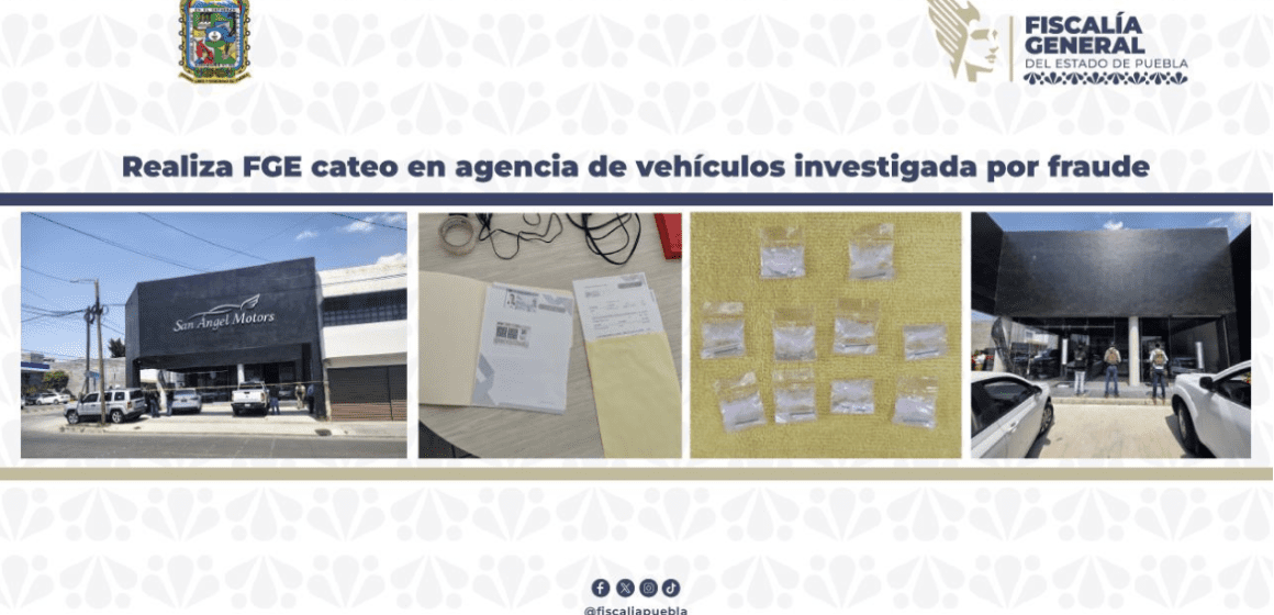 Realiza FGE cateo en agencia de vehículos investigada por fraude