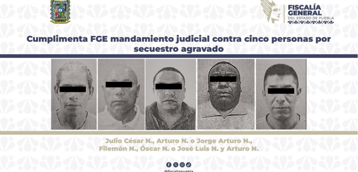 Suman nuevos cargos contra reos en Puebla por secuestro agravado