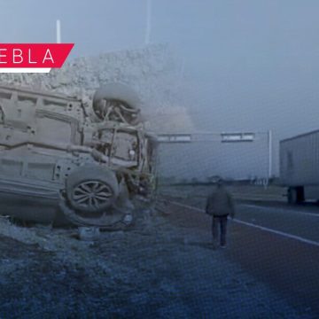 Aparatoso accidente en la autopista México-Puebla: Atropellamiento y volcadura a la altura de San Salvador El Verde