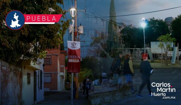 Beneficia Puebla capital a más de 8 mil habitantes con modernización de alumbrado público en La Victoria y San Miguel Mayorazgo