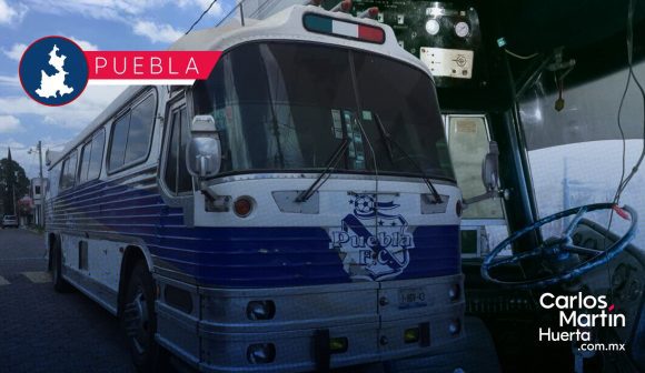 Camotito autobús histórico Club Puebla A la venta el “Camotito”, histórico autobús del Club Puebla de la época dorada