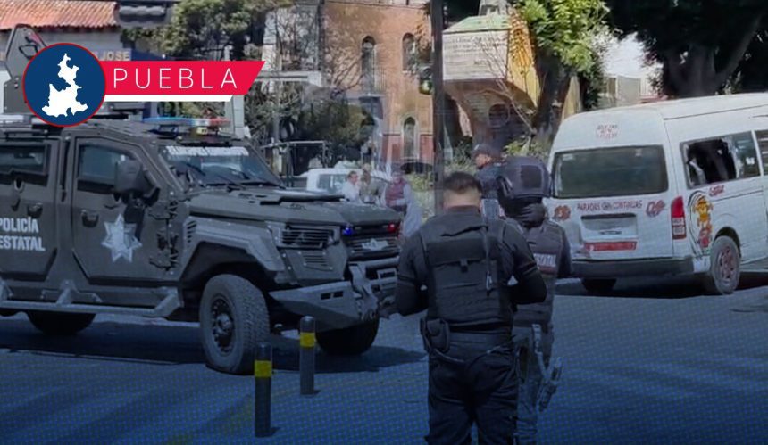 Choque entre unidad blindada y transporte público en el Bulevar 5 de Mayo deja tres lesionados